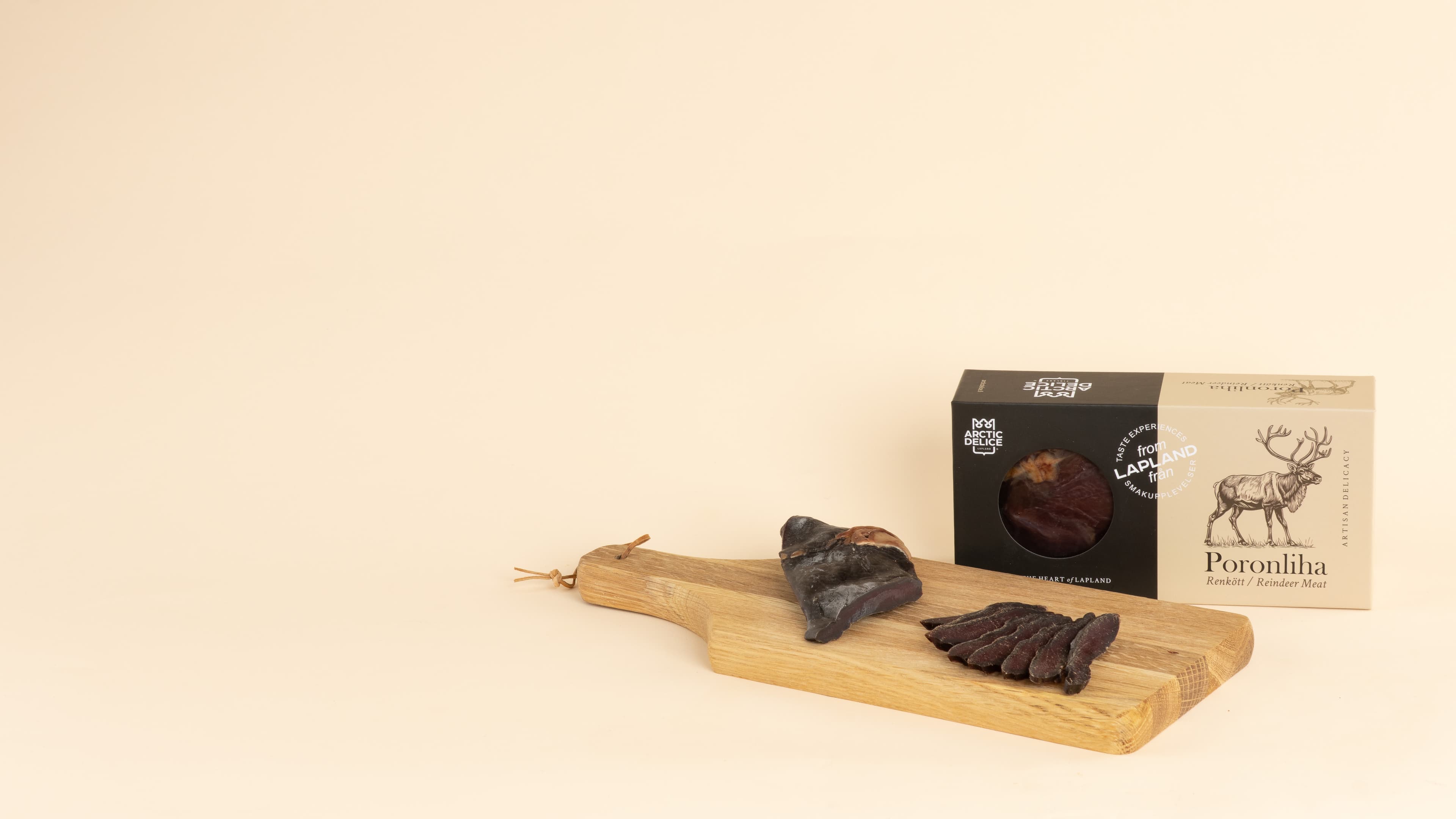 Kalt geräuchertes Rentierherz